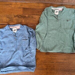 Lot of 2 Zara Boys Green and Blue Knit Sweaters